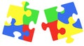 Multicolored Puzzle Pieces Symbolizing Autism Awareness Royalty Free Stock Photo