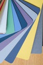 multicolored PVC Polymer Vinyl sample for customers Vertical photography