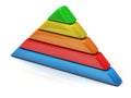 Multicolored pyramid chart 3d