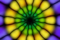 Multicolored radial circle dark pattern