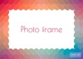 Multicolored rainbow bright photo frame for your photos Royalty Free Stock Photo