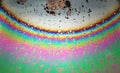 Multicolored rainbow soap bubble, psychedelic background. Abstract liquid colors and texture Royalty Free Stock Photo