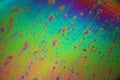 Multicolored rainbow soap bubble, psychedelic background. Abstract liquid colors and texture Royalty Free Stock Photo