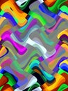 Multicolored waves lines, bright shapes, geometries, fractal shapes, lights abstract shapes, fractal design, texture Royalty Free Stock Photo