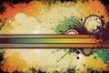 Multicolored retro banner, paint effect. Generative ai