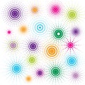 Multicolored retro circles Royalty Free Stock Photo