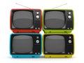 Multicolored retro TV