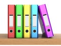 Multicolored ring binders Royalty Free Stock Photo
