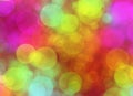 Multicolored Round Shapes in Chaotic Arrangement. Holiday bokeh