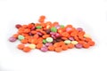 Multicolored round tablets