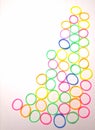 Multicolored rubber rings