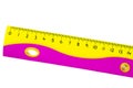 Multicolored ruler on white background Royalty Free Stock Photo