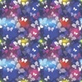 Multicolored seamless background with butterflies