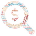 SEO - search engine optimization in word cloud Royalty Free Stock Photo