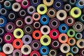 Multicolored sewing threads background Royalty Free Stock Photo