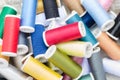 Multicolored sewing threads background Royalty Free Stock Photo