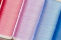 Multicolored sewing threads background Royalty Free Stock Photo