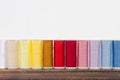 Multicolored sewing threads background Royalty Free Stock Photo