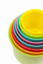Multicolored shape sorter toy isolated Royalty Free Stock Photo