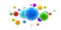 Multicolored shinny spheres Royalty Free Stock Photo