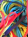 Pattern of many colorful bright shoelaces Royalty Free Stock Photo