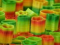 Multicolored slinkies in retail display Royalty Free Stock Photo