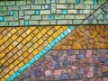 Multicolored smalt mosaic from glass and stone pieces