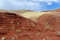 Multicolored soil of mercury occurrence in Altai steppe Royalty Free Stock Photo