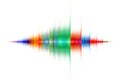 Multicolored sound wave