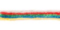 Multicolored sparkled glitter glue line
