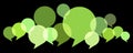 multicolored speech bubbles row Royalty Free Stock Photo