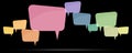 multicolored speech bubbles row Royalty Free Stock Photo