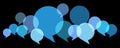 multicolored speech bubbles row Royalty Free Stock Photo