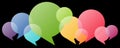 multicolored speech bubbles row Royalty Free Stock Photo