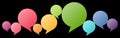 multicolored speech bubbles row Royalty Free Stock Photo