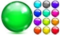 Multicolored spheres of various saturated colors