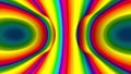 Multicolored spiral shape, computer generated. 3d rendering abstract rainbow hypnotic animated background. Royalty Free Stock Photo