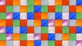 Multicolored squares