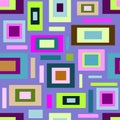 Multicolored squares on blue Royalty Free Stock Photo