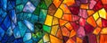 Multicolored Stained Glass With an Irregular Pattern Royalty Free Stock Photo