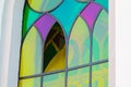 Multicolored stained glass window Gothic style