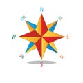 Multicolored star compass.