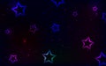 Multicolored stars on a dark background Royalty Free Stock Photo