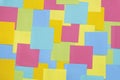 Multicolored sticky paper notes texture background