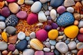 Multicolored stones, creating a stunning and diverse mosaic