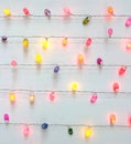 Multicolored string of Christmas lights Royalty Free Stock Photo