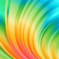 Multicolored striped curved background