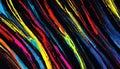 Multicolored stripes creating a dynamic and vibrant abstract pattern