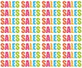 Multicolored summer sales wallpaper or newsletter background.