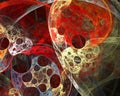 Multicolored swirl bubbly fractal background. Abstract bright artistic motion composition. Modern futuristic dynamic bio pattern. Royalty Free Stock Photo